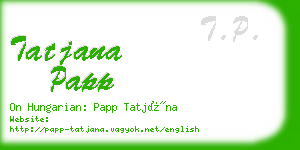 tatjana papp business card